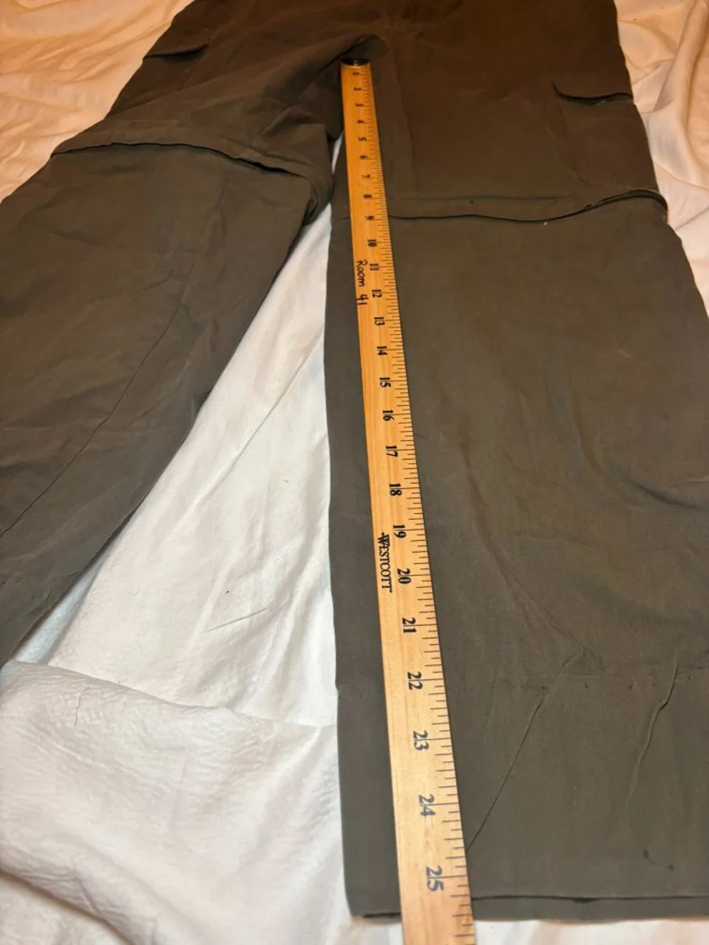Boy Scouts of America Youth Boys Sz 20 Olive Green Switchback Cargo Pants *READ